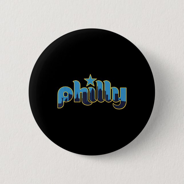 Philadelphia Philly - Throwback Design - Clic  6 Cm Round Badge (Front)
