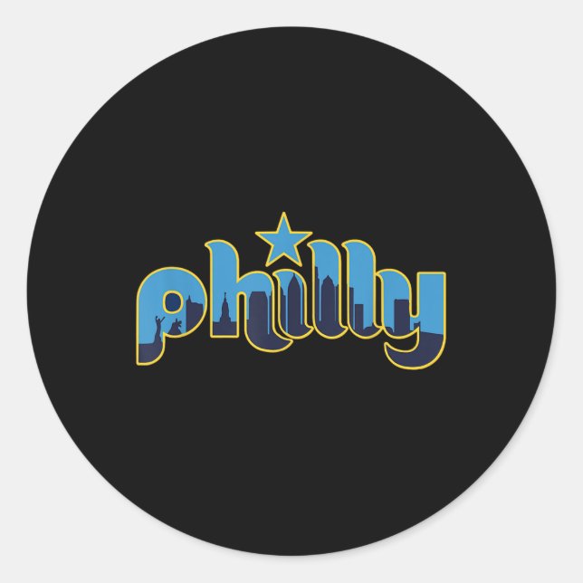 Philadelphia Philly - Throwback Design - Clic  Classic Round Sticker (Front)