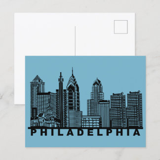Philadelphia Postcard – Iconic Skyline Silhouette 