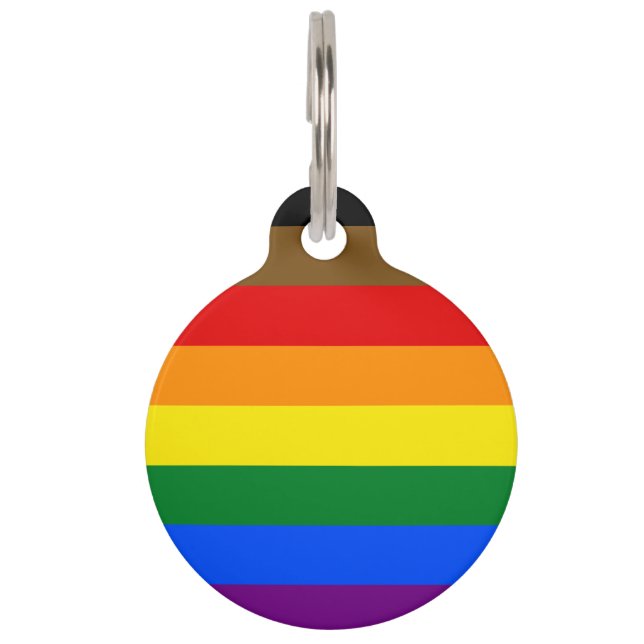 Philadelphia Pride Flag LGBTQ Pet Tag (Front)