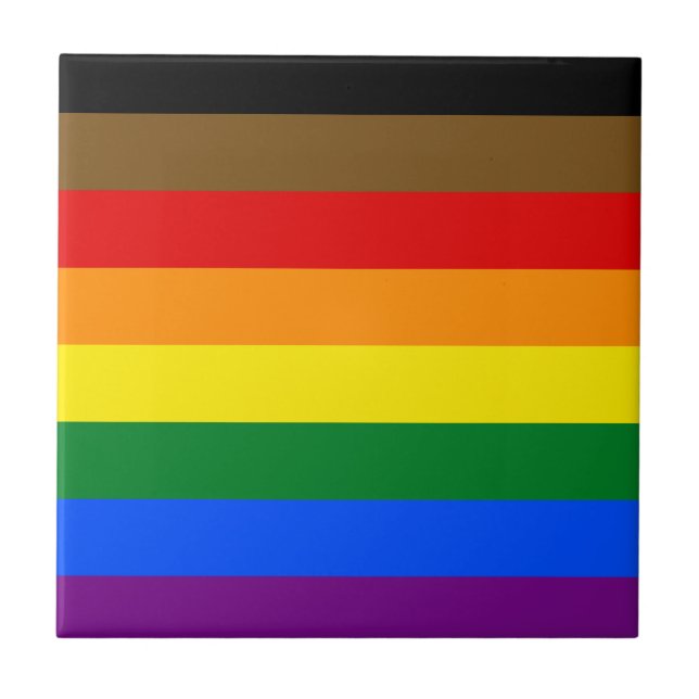 Philadelphia Pride Flag LGBTQ Tile (Front)
