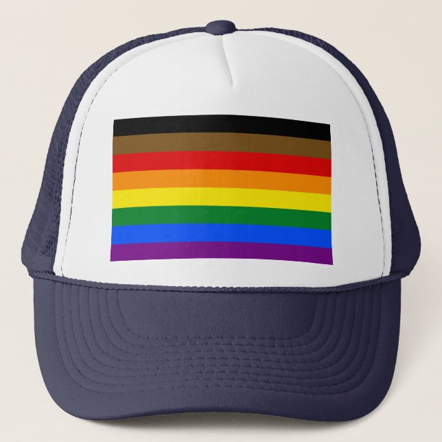 Philadelphia Pride Flag LGBTQ Trucker Hat (Front)