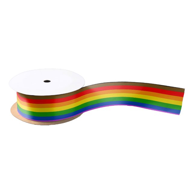 Philadelphia pride flag satin ribbon (Spool)