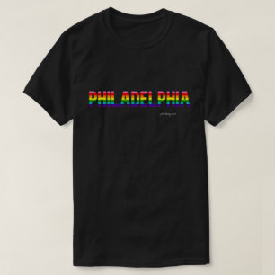 Philadelphia Pride T-shirt   Rainbow Flag