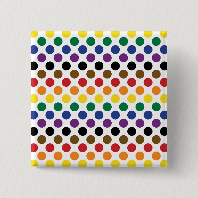 Philadelphia Rainbow Pride Flag 15 Cm Square Badge (Front)