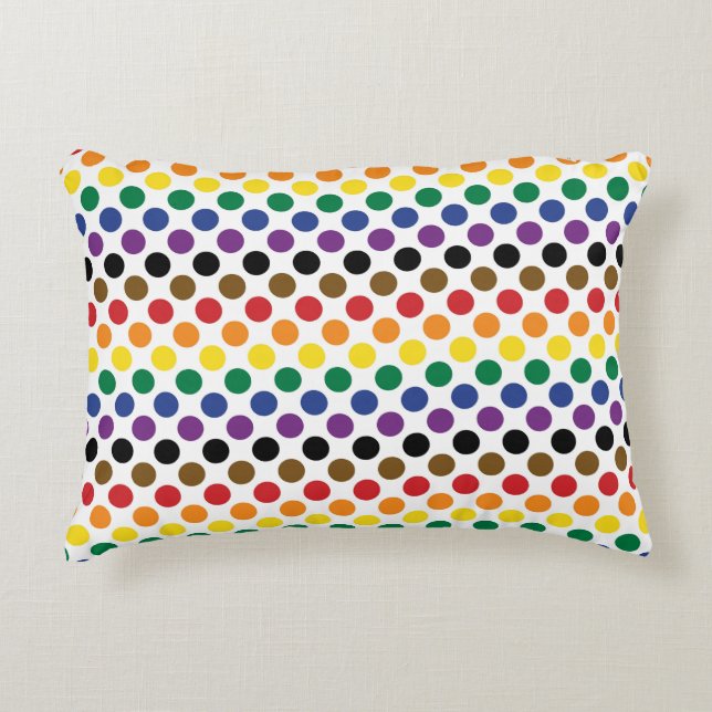Philadelphia Rainbow Pride Flag Decorative Cushion (Front)