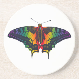 Philadelphia Rainbow Pride Flag Swallowtail Coaster