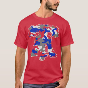 Philadelphia Red White and BLue Liberty Bell Camo  T-Shirt