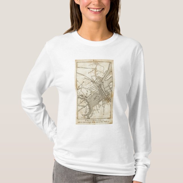 Philadelphia Road Map T-Shirt (Front)