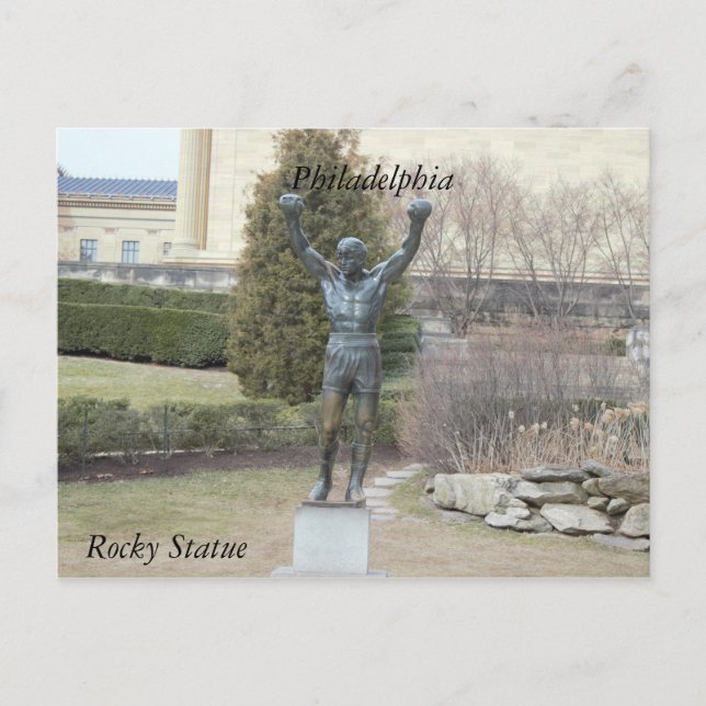 Philadelphia Rocky Statue Postcard (Front)
