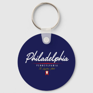 Philadelphia Script Key Ring