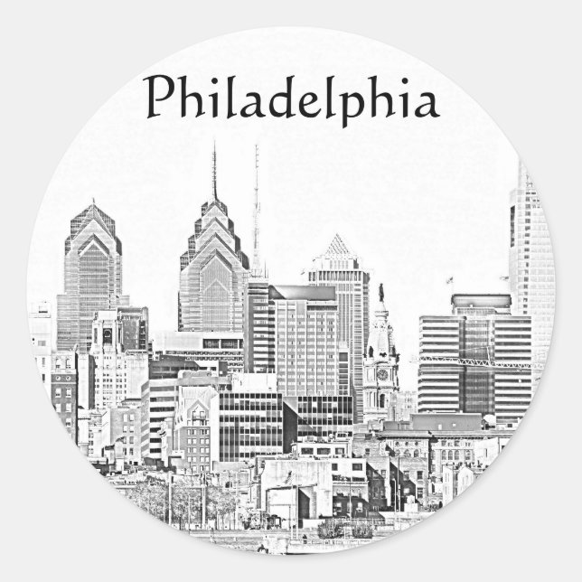 Philadelphia Sketch Sticker (Front)