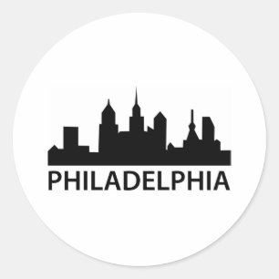 Philadelphia Skyline Classic Round Sticker