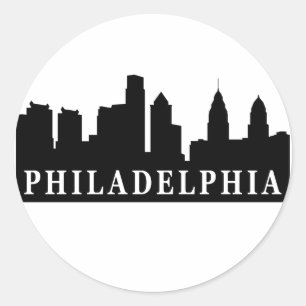 Philadelphia Skyline Classic Round Sticker