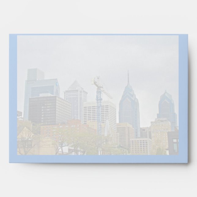 Philadelphia Skyline from the River Walk Envelopes (Front)