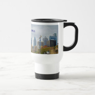 Philadelphia Skyline from the River Walk Travel Mug