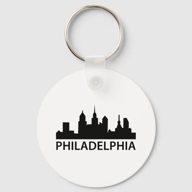 Philadelphia Skyline Key Ring (Front)