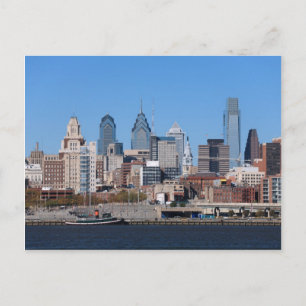 Philadelphia Skyline, Medium View Postcard