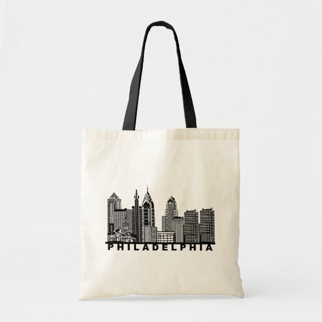 Philadelphia Skyline Silhouette  Tote Bag (Front)