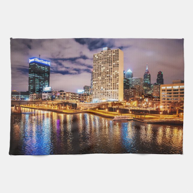 Philadelphia Skyline Tea Towel (Horizontal)
