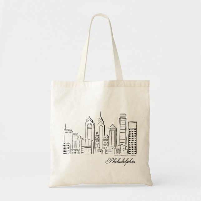 Philadelphia Skyline Tote Bag (Front)
