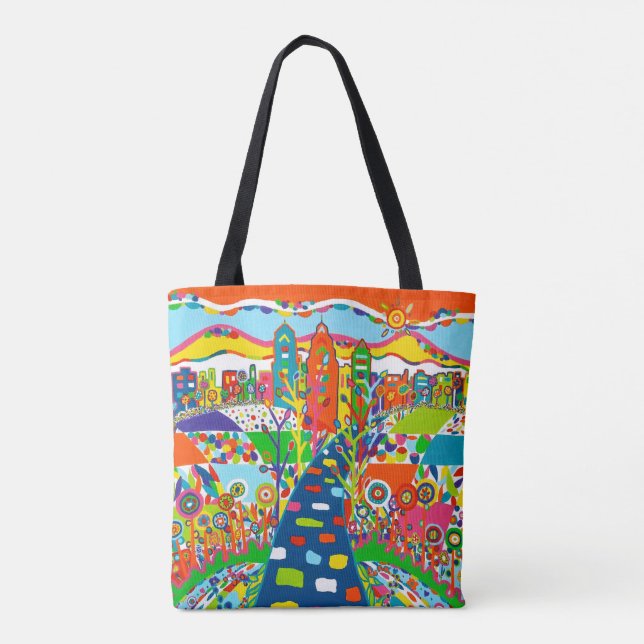 Philadelphia Skyline Tote Bag (Back)