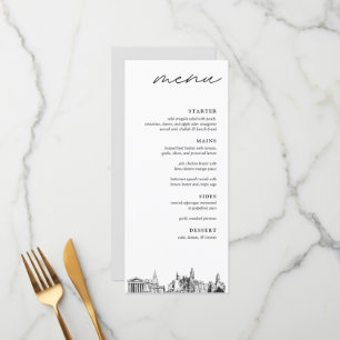Philadelphia Skyline Wedding Dinner Menu