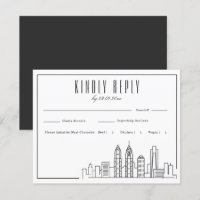 Philadelphia Skyline | Wedding RSVP + Meal Choice