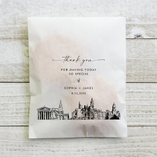 Philadelphia Skyline Wedding Thank You Favour Bags