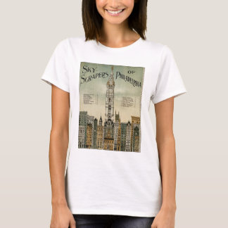 Philadelphia Skyscrapers (1898 Vintage Poster) T-Shirt