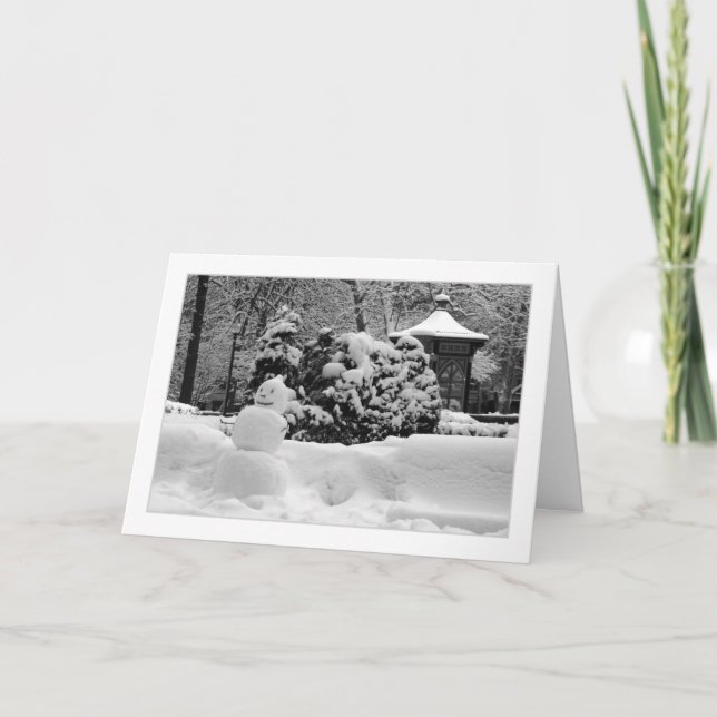 Philadelphia Snowman GREETING CARD (Front)