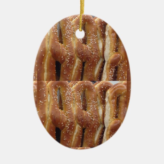 Philadelphia Soft Pretzels Ceramic Tree Decoration (Front)