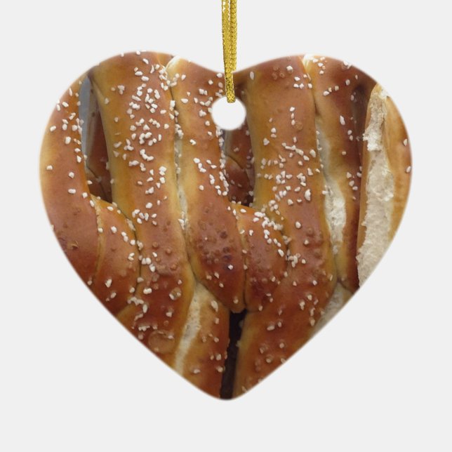 Philadelphia Soft Pretzels Ceramic Tree Decoration (Front)