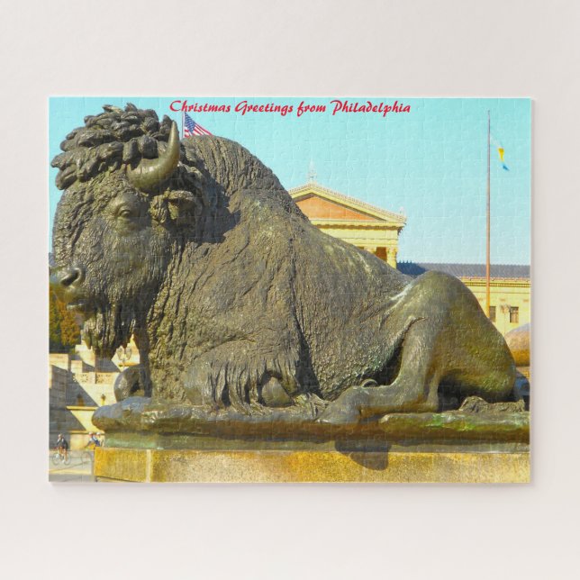 Philadelphia Street Scenes. Christmas Greetings Jigsaw Puzzle (Horizontal)