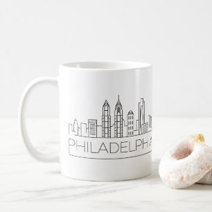 Philadelphia Stylised Skyline Coffee Mug