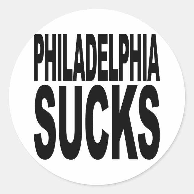 Philadelphia Sucks Classic Round Sticker (Front)