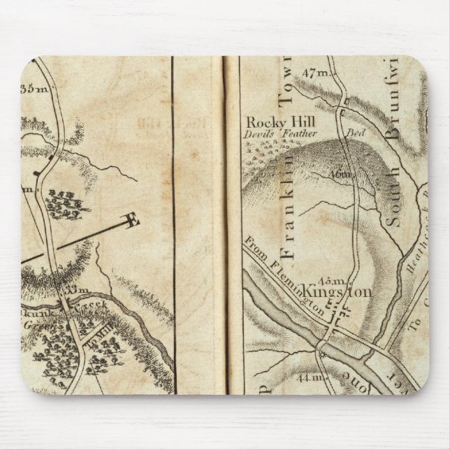 Philadelphia to New York Road Map 2 Mouse Mat (Front)