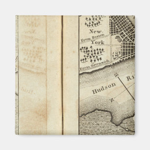 Philadelphia to New York Road Map Magnet