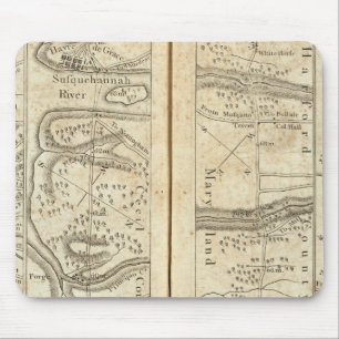Philadelphia to Washington Road Map Mouse Mat