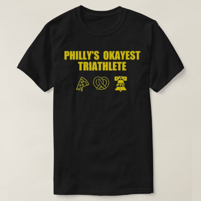 Philadelphia Triathlon Club PTC Phillys yest Triat T-Shirt (Design Front)