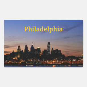 Philadelphia Twilight Skyline Sticker