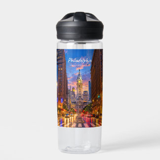 Philadelphia, USA - City Hall Twilight Skyline CBE Water Bottle