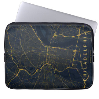 Philadelphia USA City Map Minimal Design Laptop Sleeve