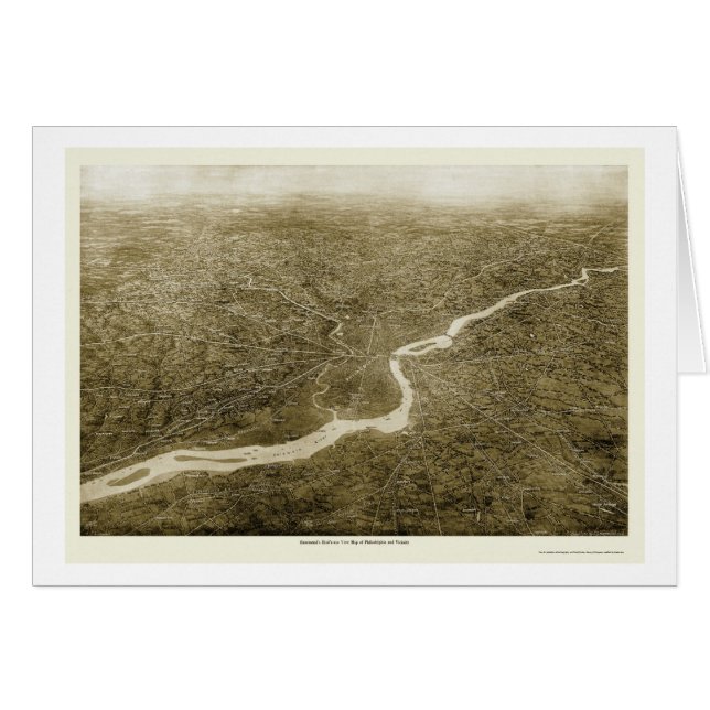 Philadelphia Vicinity, PA Panoramic Map - 1926 (Front Horizontal)