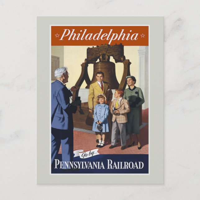 Philadelphia Vintage Travel Postcard (Front)