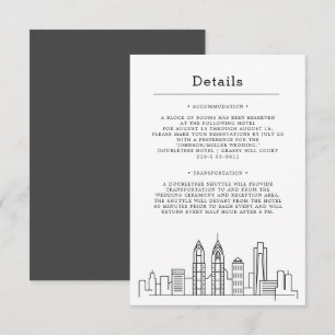Philadelphia Wedding   Guest Information Enclosure Card