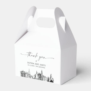 Philadelphia Wedding Personalised Favour Box