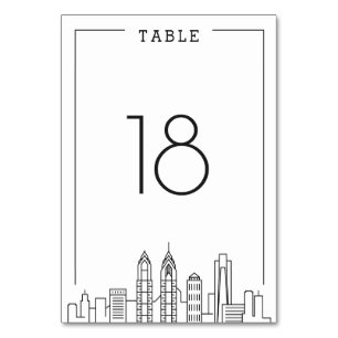 Philadelphia Wedding Table Number