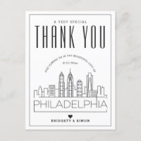 Philadelphia Wedding | Thanks for Coming! Postcard