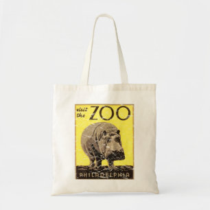 Philadelphia Zoo-Hippo Tote Bag